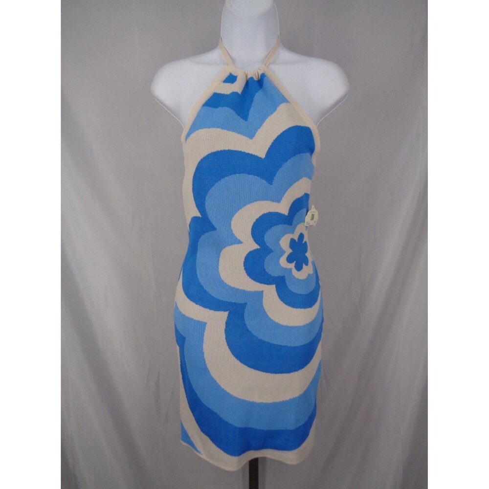 Altard State Knit Halter Dress Small Floral Retro New